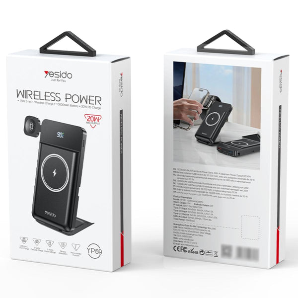 YESIDO YP69 6-in-1 Magnetic Wireless Power Bank