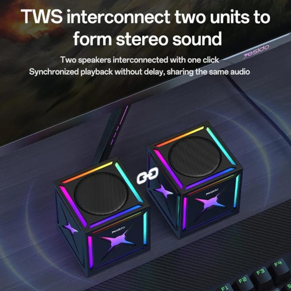 YESIDO YSW34 TWS Bluetooth Portable RGB Speaker