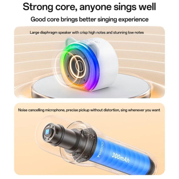 YESIDO YSW36 Cute Ears Bluetooth Karaoke Speaker for Kids