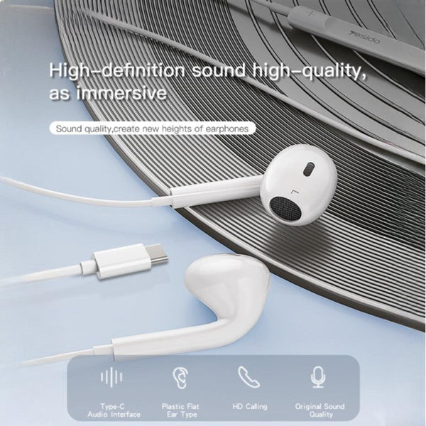 YH38 Type-C Wired In-Ear Earphones