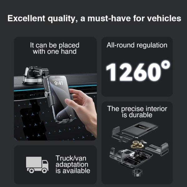 Yesido C275 Truck Phone Holder Anti-Shake Suction Cup