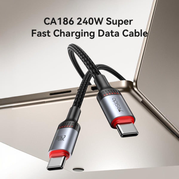 Yesido CA185 1.2M Type-C to Type-C 240W Fast Charging Cable