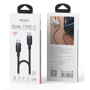 Yesido CA190 1.2M Type-C to Type-C 60W Fast Charging Cable