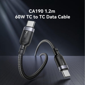Yesido CA190 1.2M Type-C to Type-C 60W Fast Charging Cable