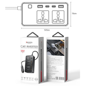 Yesido VC07 200W Smart Car Power Inverter