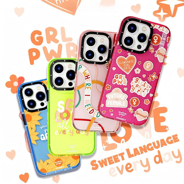 YOUNGKIT iPhone Sweet Language Case