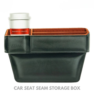Premium Leather Car Seat Gap Organizer