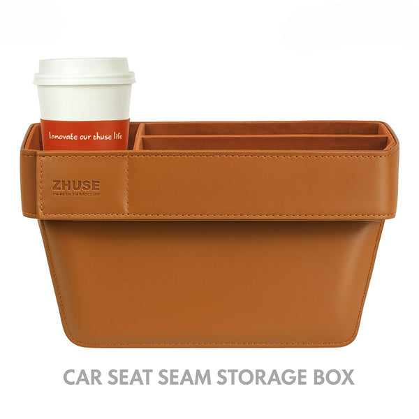Premium Leather Car Seat Gap Organizer