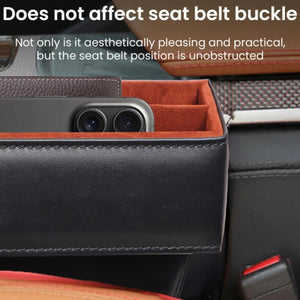 Premium Leather Car Seat Gap Organizer