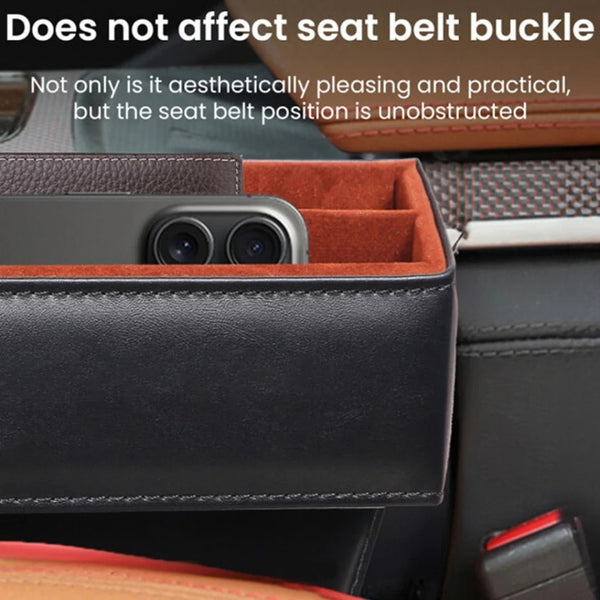 Premium Leather Car Seat Gap Organizer