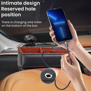 Premium Leather Car Seat Gap Organizer