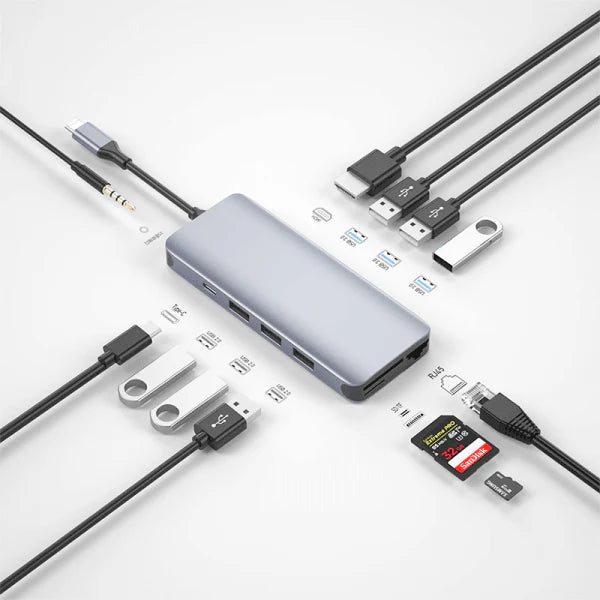WIWU Alpha 12 IN 1 Type C Hub Multi-Function Portable Mini Size Adapter