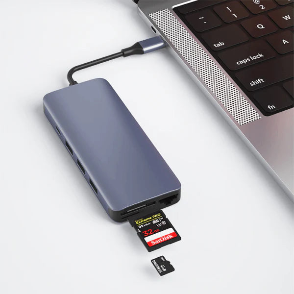 WIWU Alpha 12 IN 1 Type C Hub Multi-Function Portable Mini Size Adapter