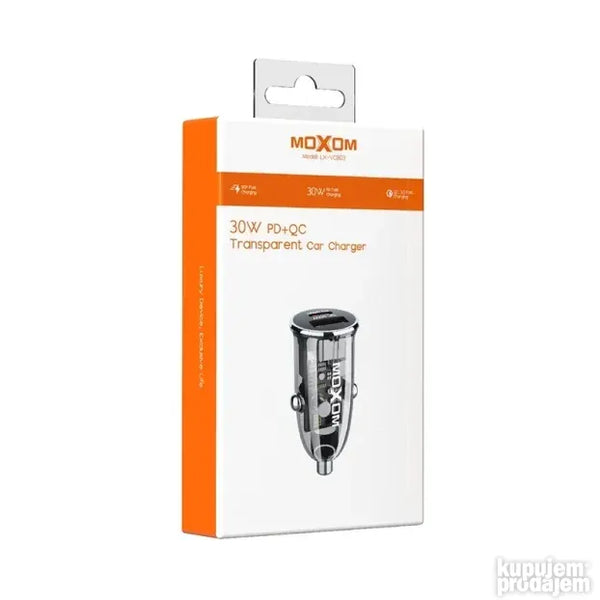 MOXOM LX-VC803 Dual PD 30W & QC3 Car Charger