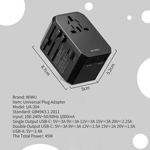 WiWU 45W Fast Charger Universal Adapter UA-304
