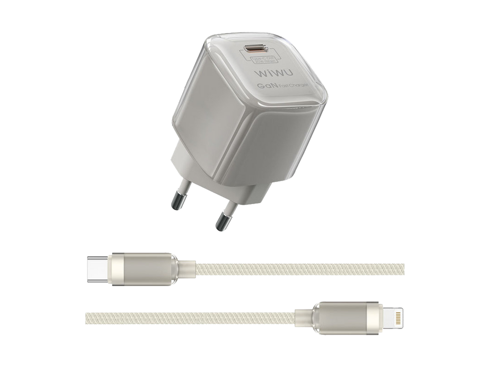 WIWU Jello GaN Charger with Lightning Cable Wi-U016