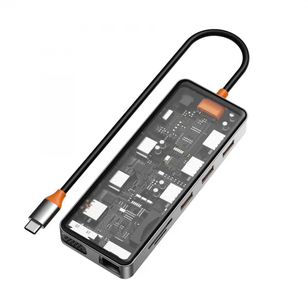 WIWU CB012 TRANSPARENT 12 IN 1 CYBER USB-C HUB