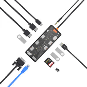 WIWU CB012 TRANSPARENT 12 IN 1 CYBER USB-C HUB