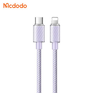 MCDODO CA-3660 36W Type-C to Lightning Transparent Data Cable 1.2m