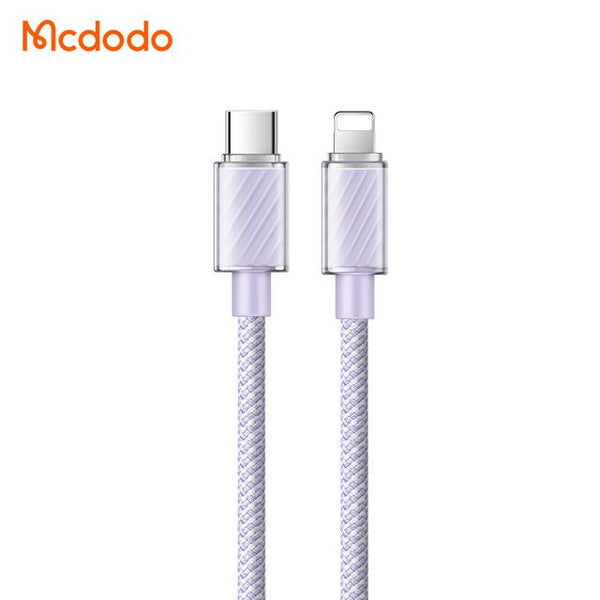 MCDODO CA-3660 36W Type-C to Lightning Transparent Data Cable 1.2m