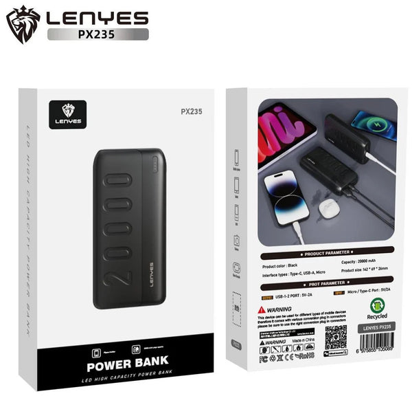LENYES Fast Charging Power Bank PX235