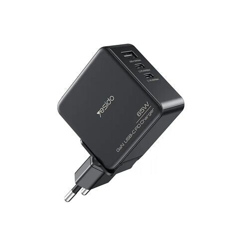 Yesido YC42 GaN 3 Ports Charger 3 in 1 Replicable charging plug 65W Mini Fast Charger