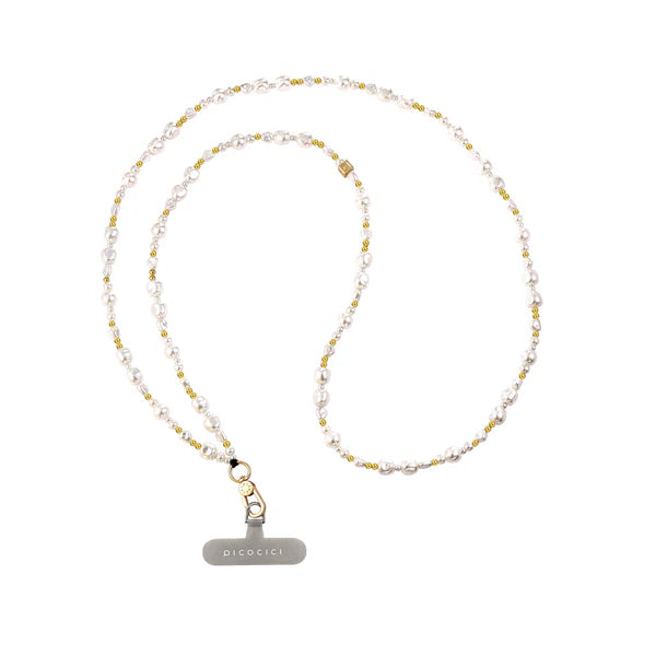 PICOCICI Pearl long Mobile Phone Charm Cross body Phone Charm