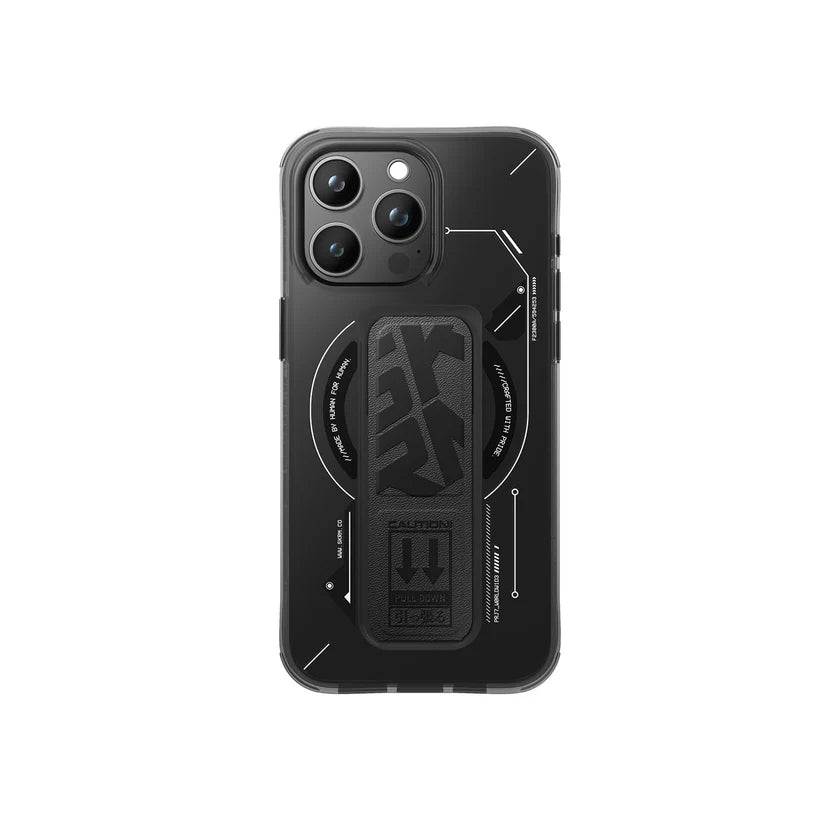 SKINARMA HELIO Mag-Charge iPhone Case with Grip-Stand - Black 15Pro