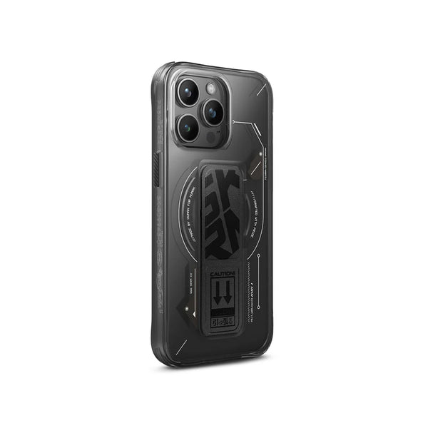 SKINARMA HELIO Mag-Charge iPhone Case with Grip-Stand - Black 15Pro