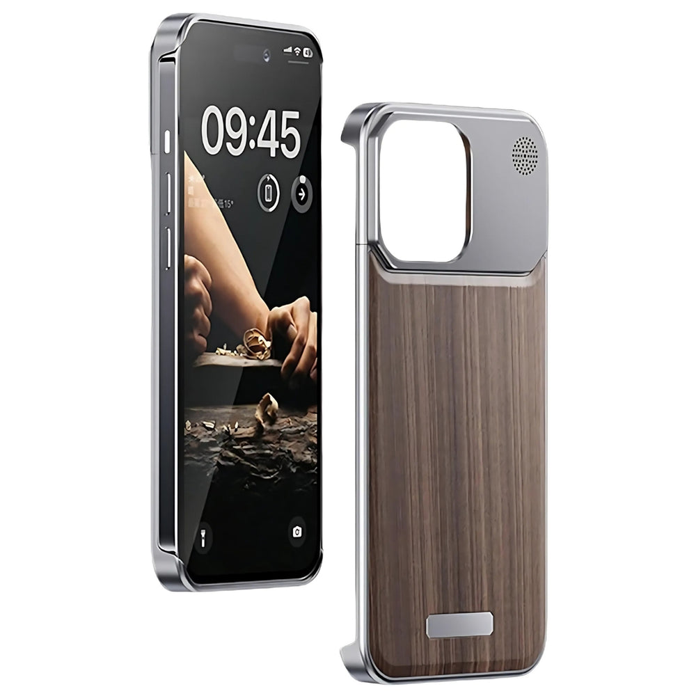 iPhone Wood Metal Frameless MagSafe Case