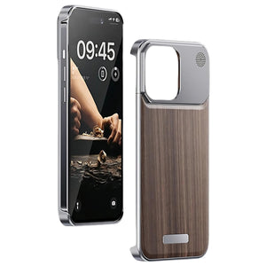 iPhone Wood Metal Frameless MagSafe Case