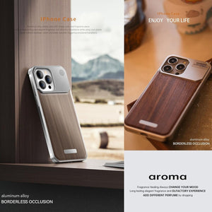 iPhone Wood Metal Frameless MagSafe Case