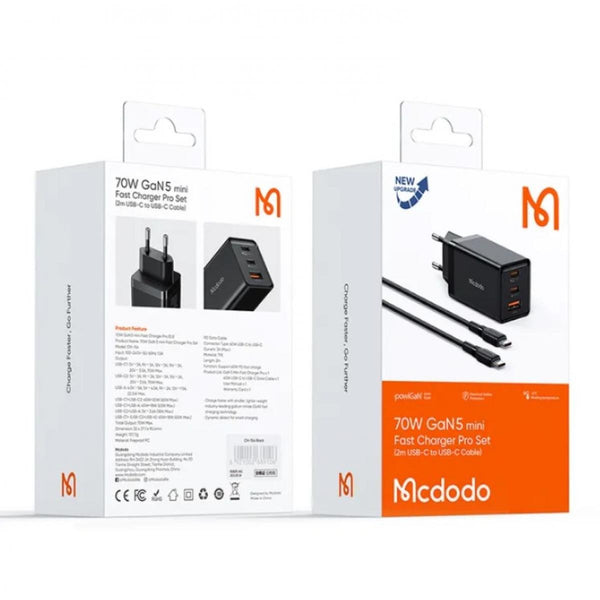 MCDODO CH-5080  45W GaN & 5A Cable USB-C Fast Charger Set