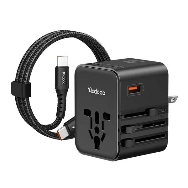 MCDODO CP-3270 45W 3C+1A Universal Travel Adapter((UK/US/EU)+60W C to C cable 1m