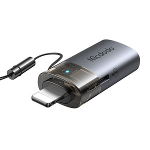 MCDODO OT-7390 USB-A to Lightning Transfer Adapter with Indicator Lights and Lanyard