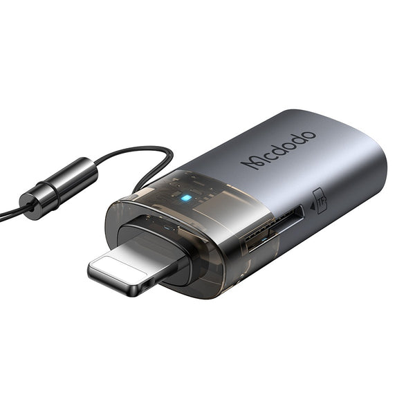 MCDODO OT-7390 USB-A to Lightning Transfer Adapter with Indicator Lights and Lanyard