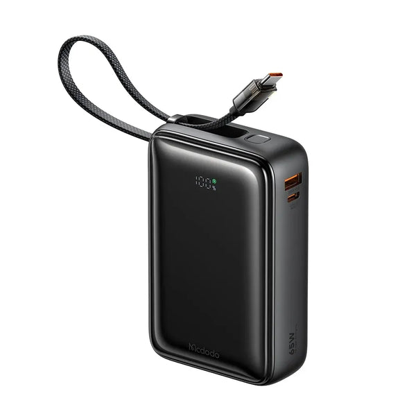 MCDODO   MC-6370  5W Digital Display 20000mAh 1C+1A Mini Power Bank Built-in Cable