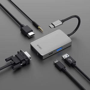 WiWU Alpha 513HVP 5 in 1 Type-C Hub