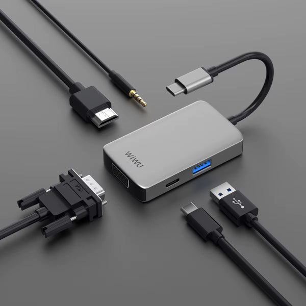 WiWU Alpha 513HVP 5 in 1 Type-C Hub