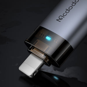 MCDODO OT-7390 USB-A to Lightning Transfer Adapter with Indicator Lights and Lanyard