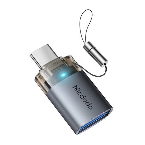 MCDODO OT-7400 USB-A 3.0 to USB-C Transfer Adapter with Indicator Lights and Lanyard