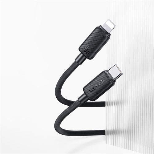 USAMS US-SJ692 30W Striped Data Cable Type-C To Lightning-KY Series 1m