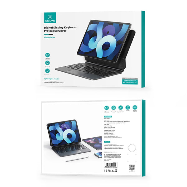 USAMS BH876 Digital Display Keyboard Protective Cover for iPad Pro 12.9 inches