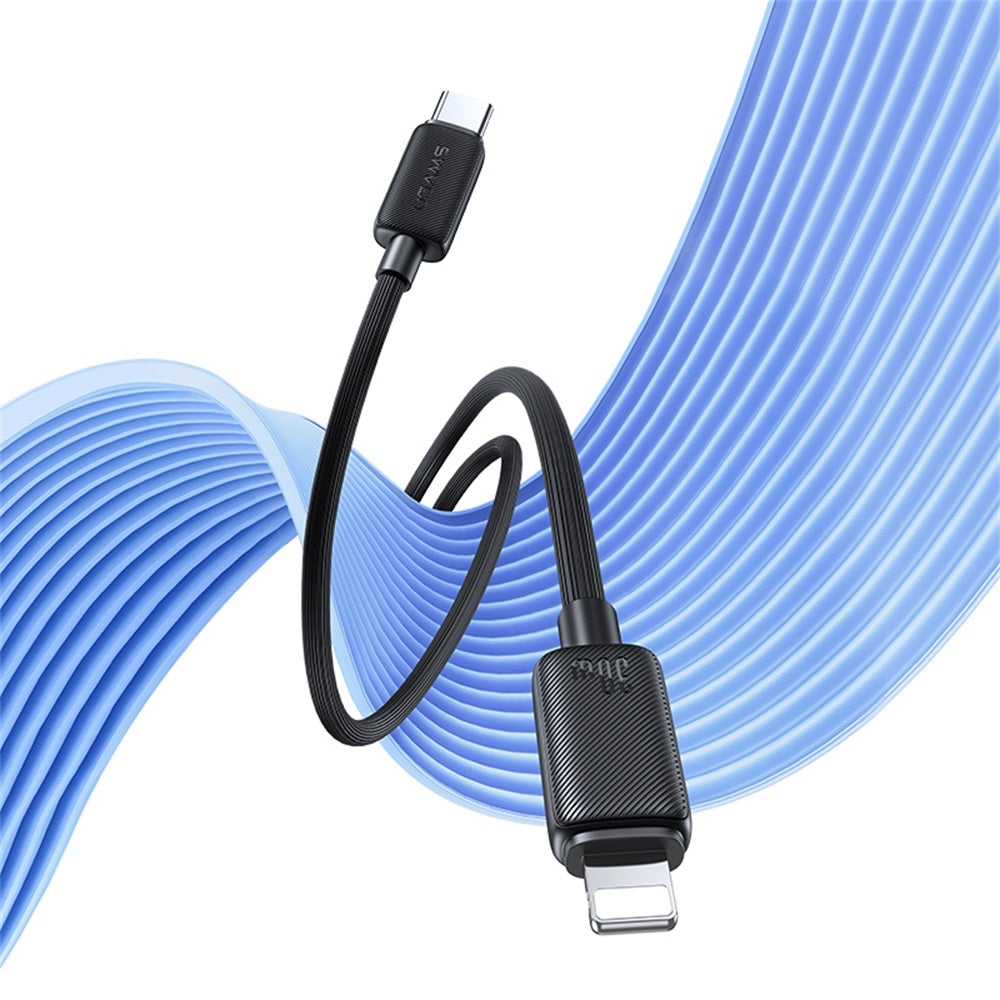 USAMS US-SJ692 30W Striped Data Cable Type-C To Lightning-KY Series 1m