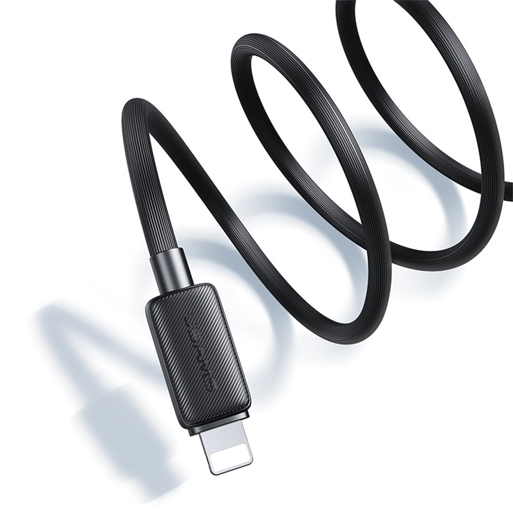 USAMS US-SJ694 USB Lightning 2.4A Striped Data Cable-KY Series 2M