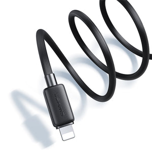 USAMS US-SJ694 USB Lightning 2.4A Striped Data Cable-KY Series 2M
