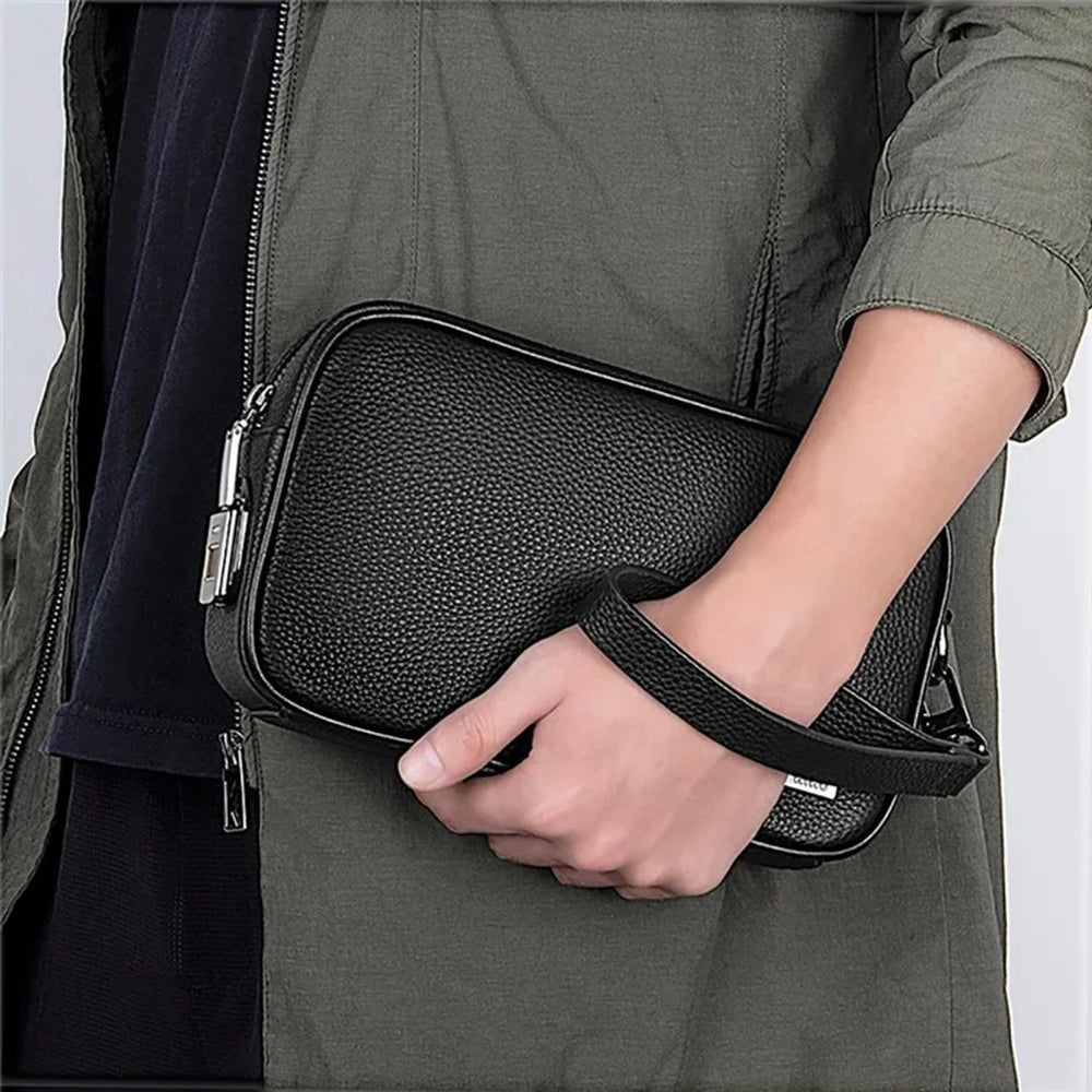 WiWU Master Genuine Leather Fingerprint Lock Bag