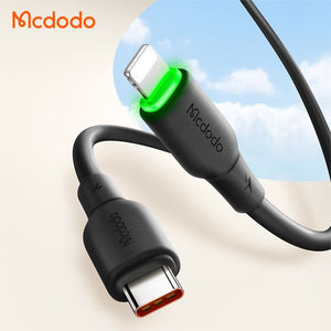 MCDODO CA-4760 36W Type-C to Lightning Data Cable with LED Light 1.2m